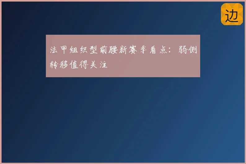 法甲组织型前腰新赛季看点：弱侧转移值得关注